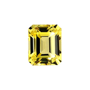 Synthetic Yellow Sapphire Emerald Cut