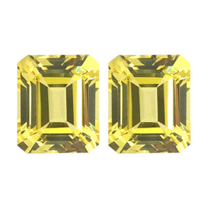 Synthetic Yellow Sapphire Emerald Cut