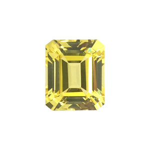 Synthetic Yellow Sapphire Emerald Cut