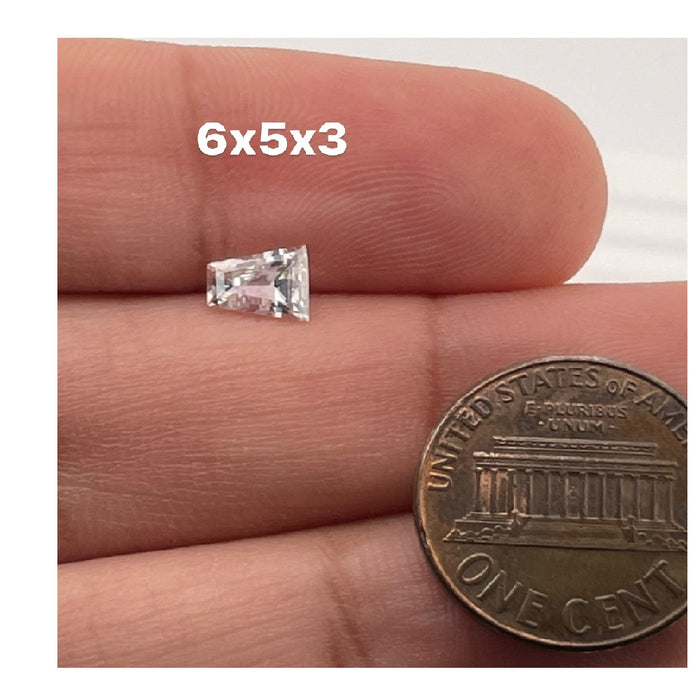 Lab Created DEF Color Trapezoid Cut White Moissanite