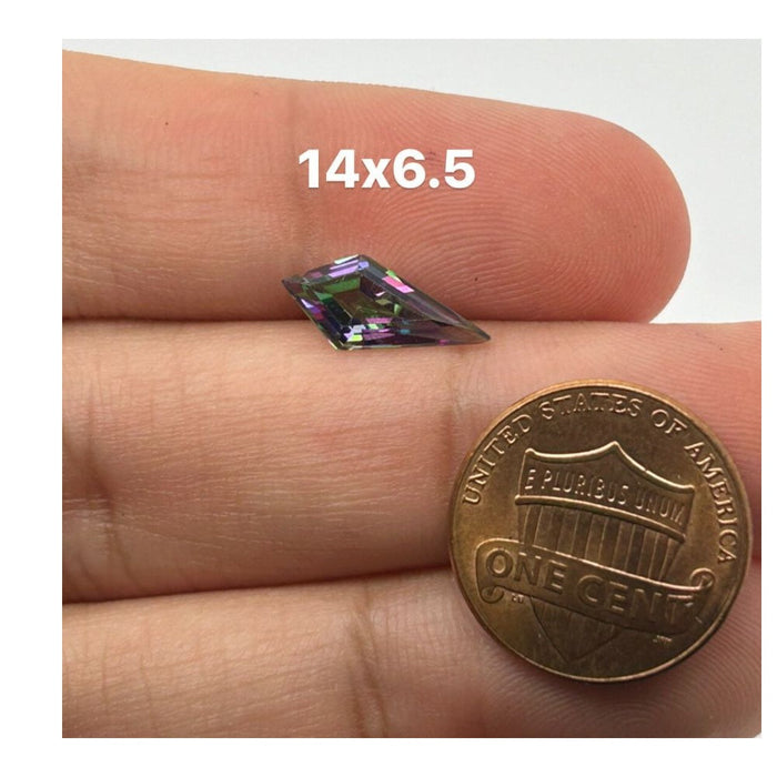 Natural Loose Kite Mystic Green Topaz 5x2.5mm-14x6.5m