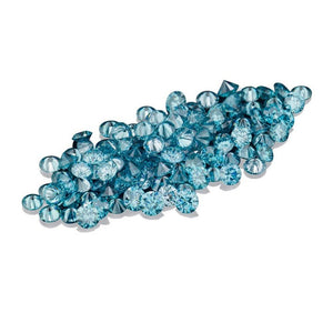Natural Round Aqua Blue Color Enhanced Diamonds Parcel from 1MM-5.9MM