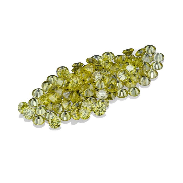 Natural Round Canary Color Enhanced Diamonds Parcel from 1MM - 5.9MM