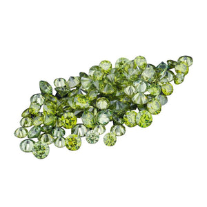Natural Round Ice Green Color Enhanced Diamonds Parcel from 1MM-5.9MM