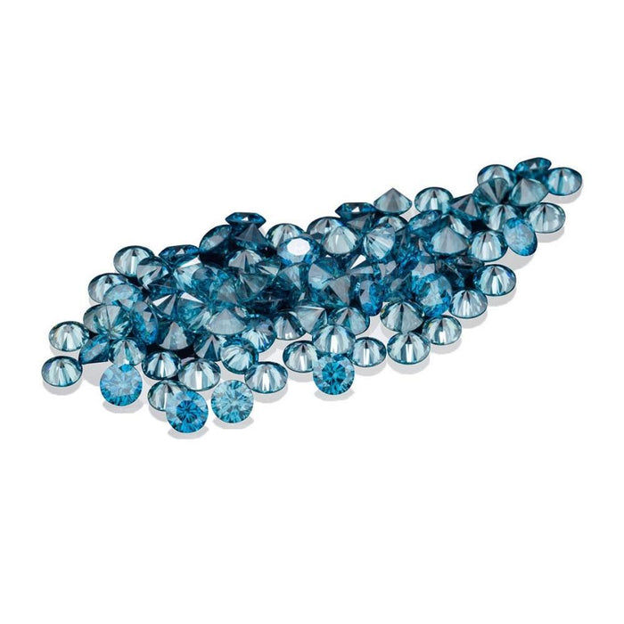 Natural Round Sky Blue Color Enhanced Diamonds Parcel from 1MM-5.9MM