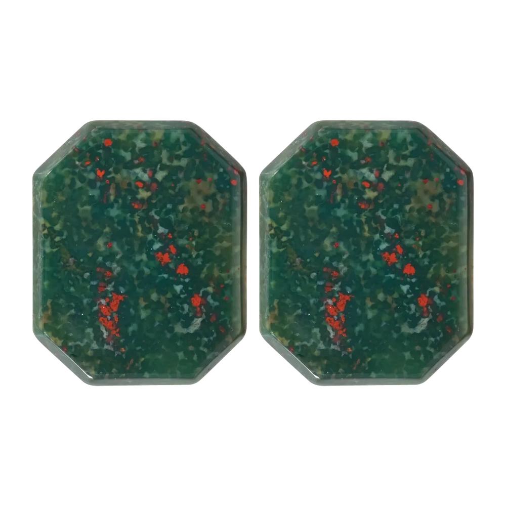 Octagon Cushion Buff Top Better BloodStone
