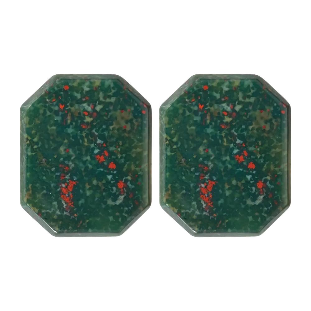 Natural Loose Octagon Buff-Top BloodStone
