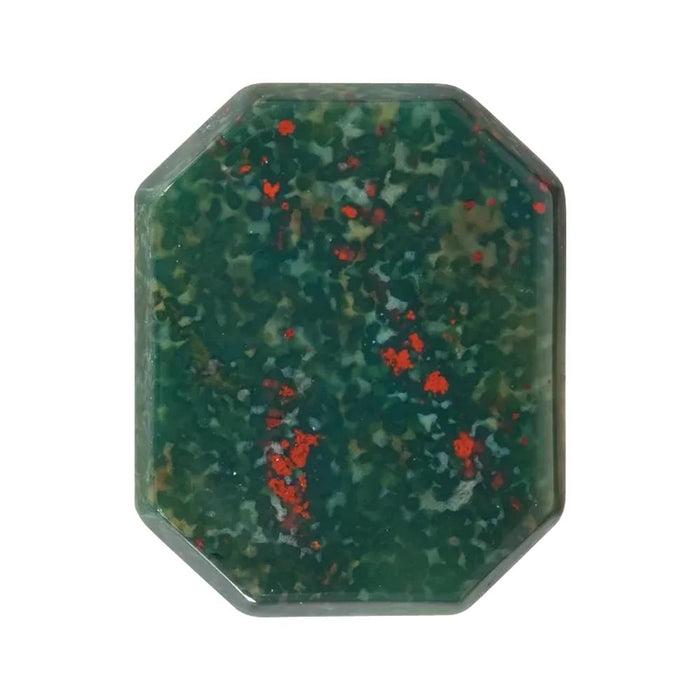 Natural Bloodstone Octagon Buff Flat Top-cut AA Quality Less Red Spots Flat Back Stones Available in 10x8MM-16x12MM