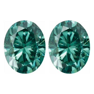 Lab Created Oval Green Moissanite
