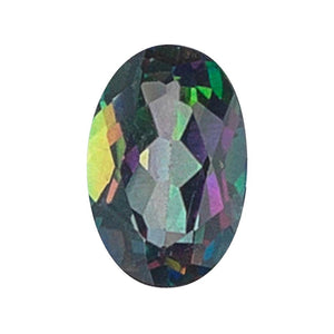 Natural Loose Oval Mystic Green Topaz