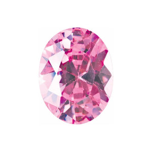 Lab Created Oval Pink Cubic Zirconia