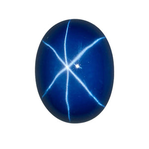 Lab Created Synthetic Blue Star Sapphire Oval Cabochon