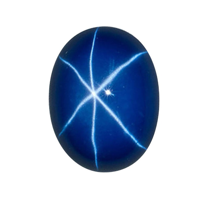 Lab Created Synthetic Blue Star Sapphire Oval Cabochon