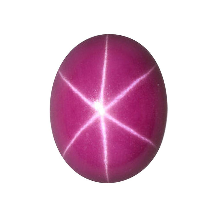 Lab Created Synthetic Star Ruby Oval Cabochon