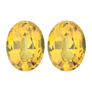 Natural Oval Loose Orangy Yellow Sapphire