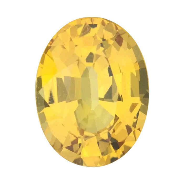 Natural Oval Loose Orangy Yellow Sapphire