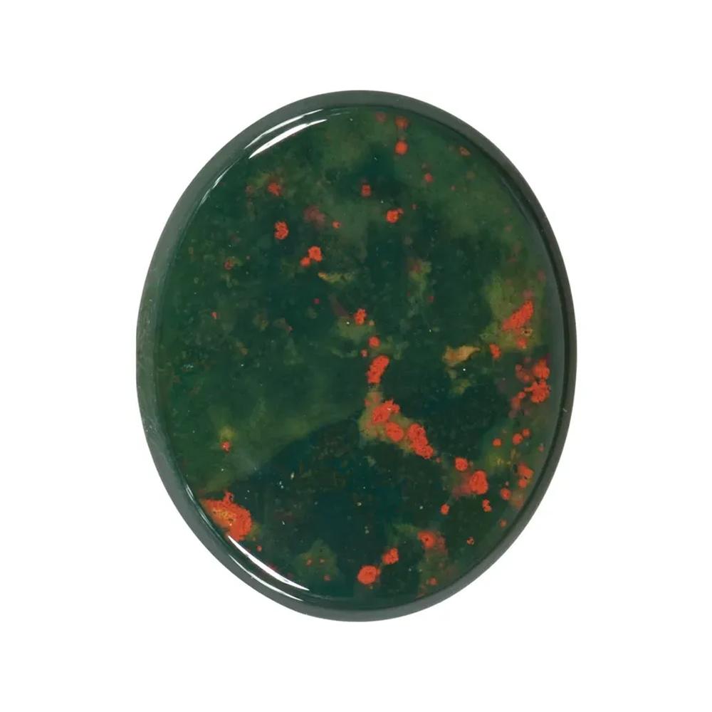 Natural Loose Oval Buff-Top BloodStone