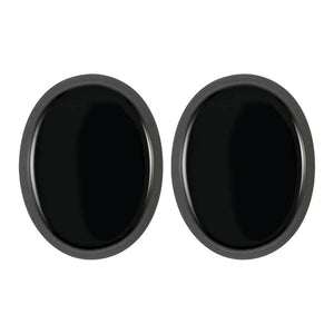 Natural Loose Oval Bufftop Cut Black Onyx