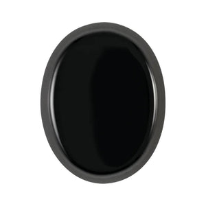 Natural Loose Oval Bufftop Cut Black Onyx