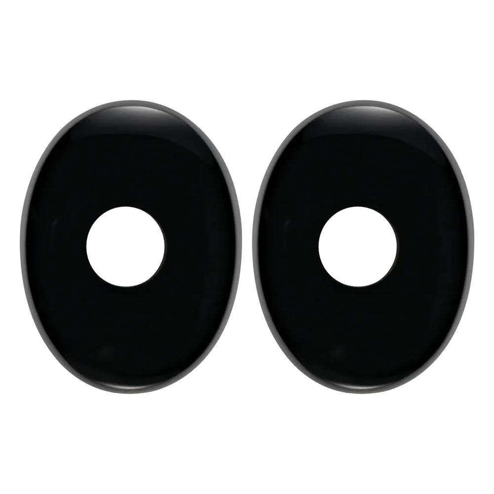 Natural Loose Oval Buff-Top with Hole Black Onyx