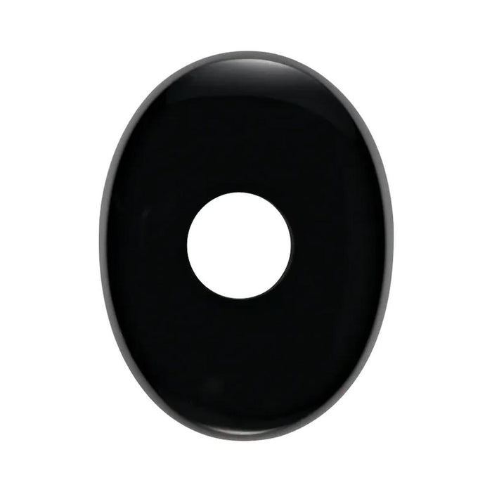 Natural Loose Oval Buff-Top with Hole Black Onyx