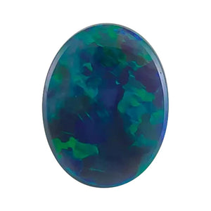Natural Oval Cabochon Black Australian Opal