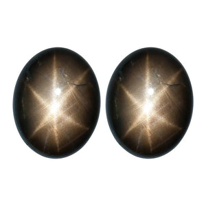 Natural Oval Cabochon Loose Black Star Sapphire