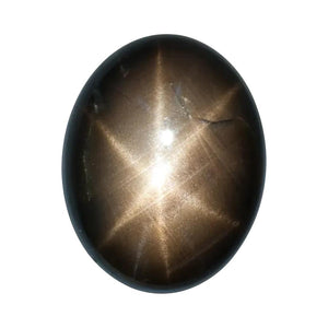 Natural Oval Cabochon Loose Black Star Sapphire