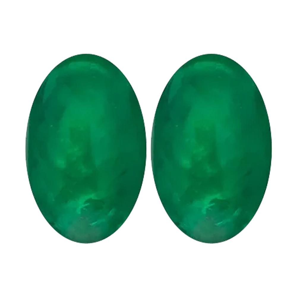 Natural Oval Cabochon Loose Emerald