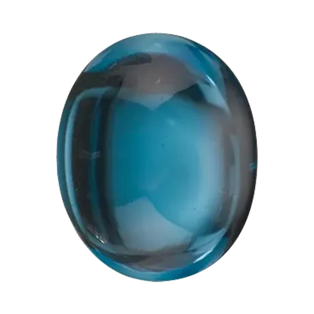 Natural Oval Cabochon Loose London Blue Topaz