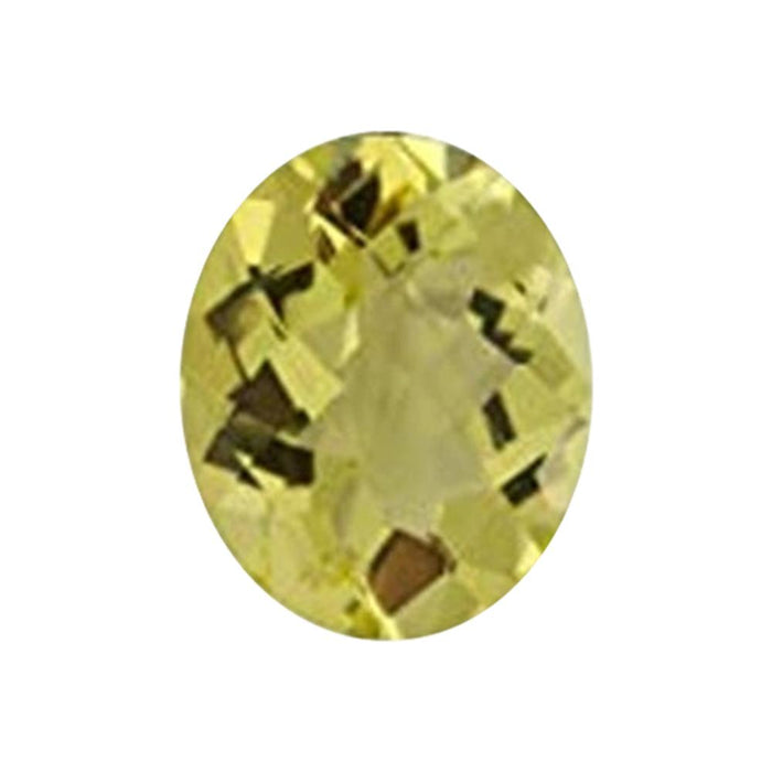 Natural Lemon Citrine Oval Checkered Cut