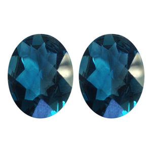 London Blue Topaz Oval Checkered Cut