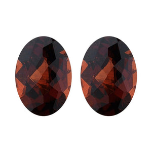 Mozambique Garnet Oval Checkered Cut