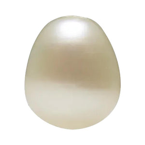 Oval Half Drilled White Freshwater Cultured Pearl