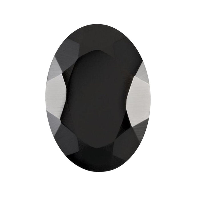 Natural Loose Oval Cut Faceted Black Onyx