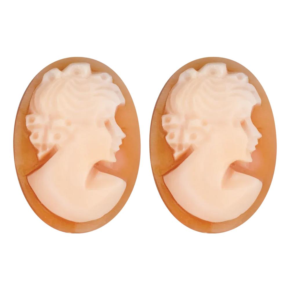 Oval Shell Traditional Lady Cameo