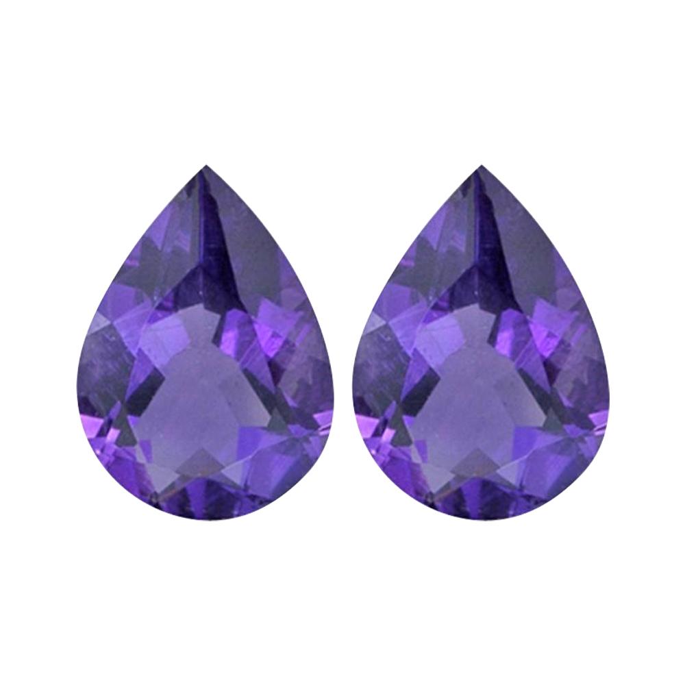 Natural Loose African Amethyst Pear shape