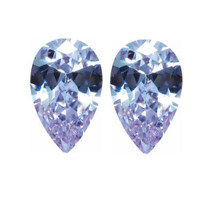 Lab Created Pear Lavender Cubic Zirconia