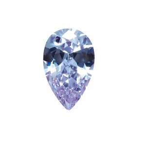 Lab Created Pear Lavender Cubic Zirconia