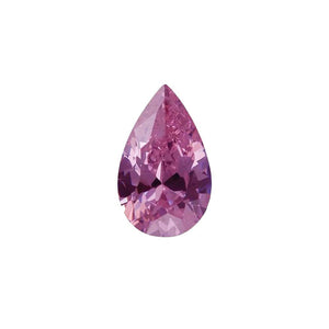 Lab Created Pear Pink Cubic Zirconia