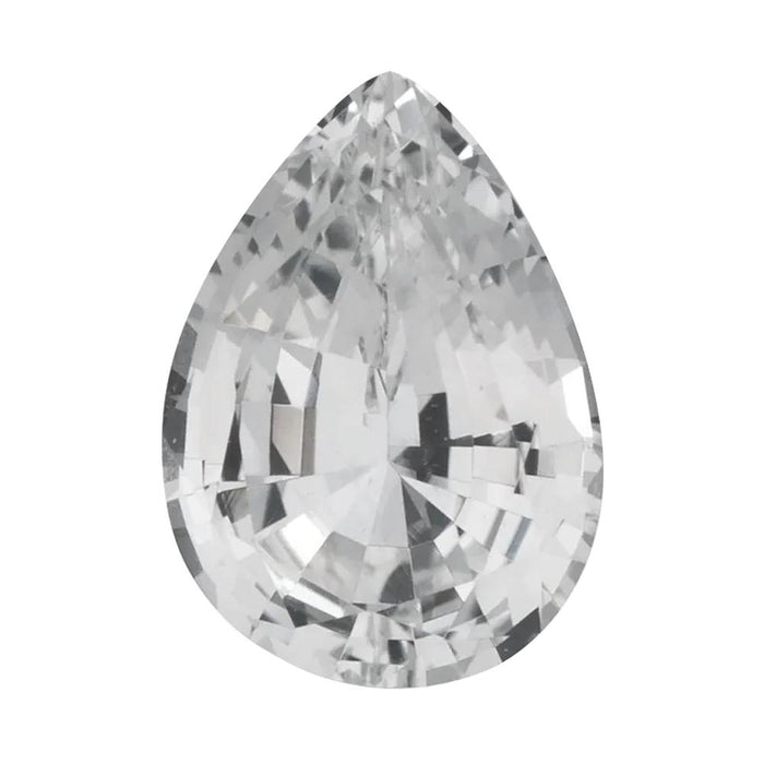 Natural Pear Loose White Sapphire