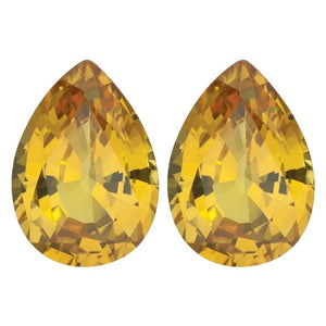 Natural Pear Loose Yellow Sapphire