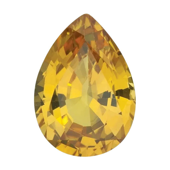 Natural Pear Loose Yellow Sapphire