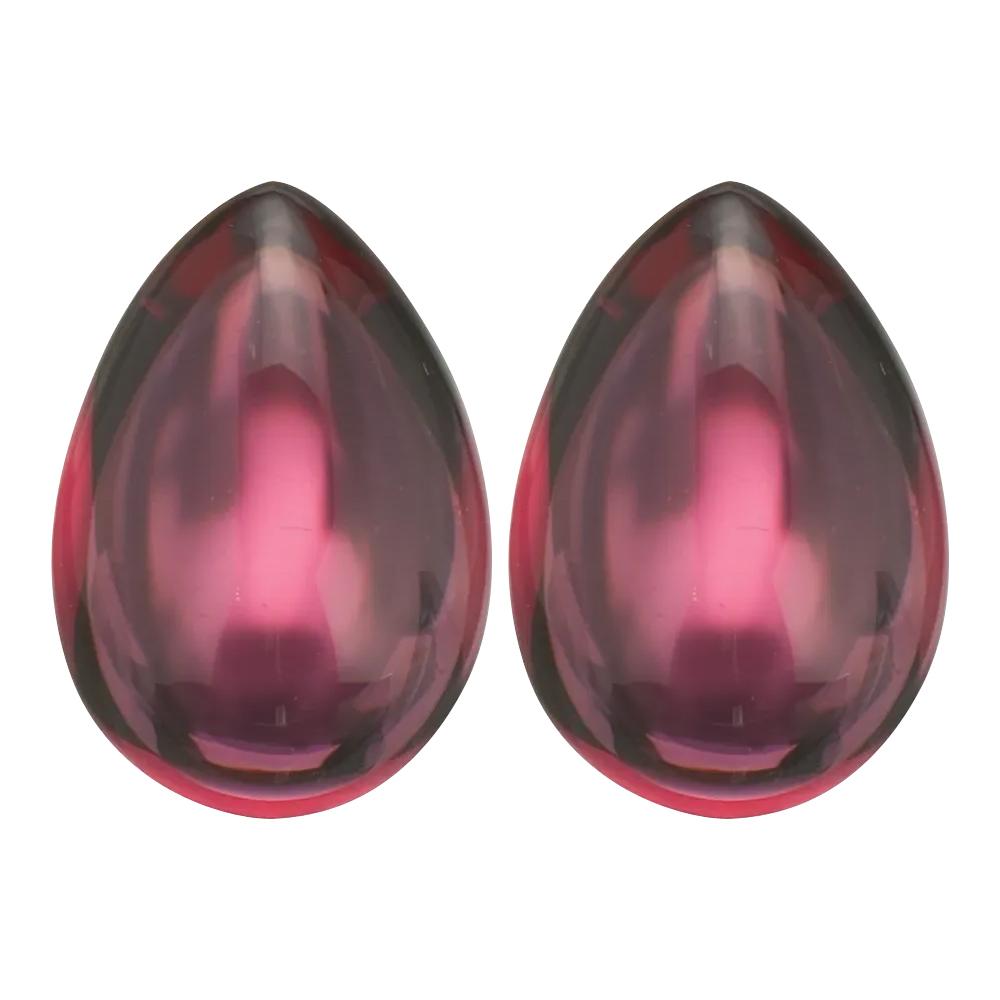 Rhodolite Garnet Pear Cabochon Cut - Main Image