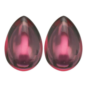 Rhodolite Garnet Pear Cabochon Cut