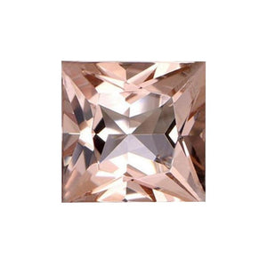 Natural Morganite Princess Cut Pinkish Peach Shade