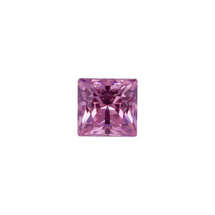 Lab Created Princess Pink Cubic Zirconia