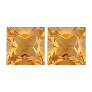 Natural Yellow Citrine Princess Cut