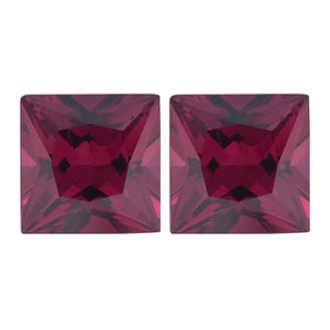 Rhodolite Garnet Princess Cut