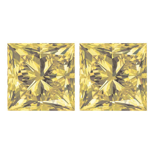 Treated Princess SI Quality Loose Yellow Diamond